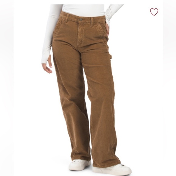 CURRENT/ELLIOTT The Painter Corduroy Wide Leg Jeans in Caramel Size 29 NWT - Picture 14 of 14